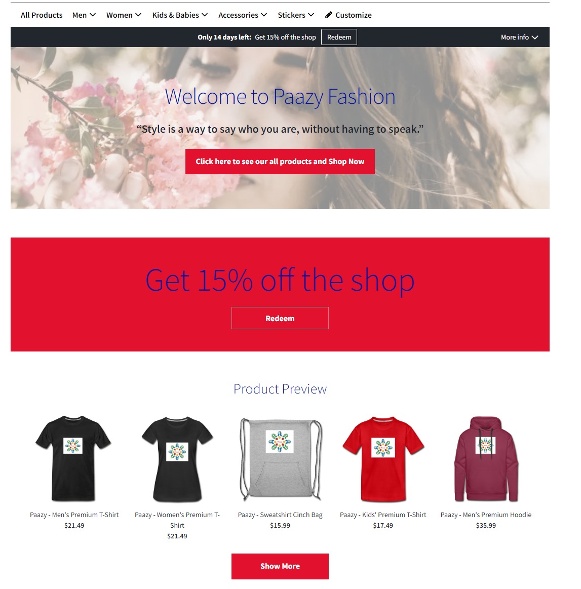 Super Shop to save with Paazy Brands